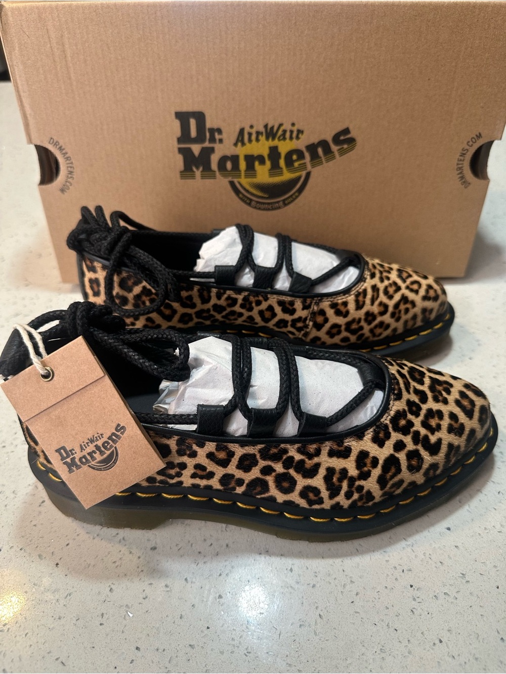 New! Dr. Martens LEOPARD BALLET FLATS, new in box